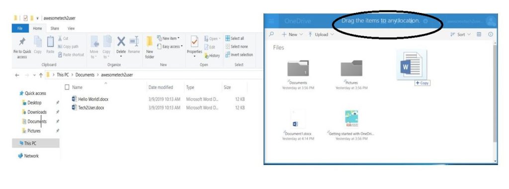 adding onedrive to file explorer